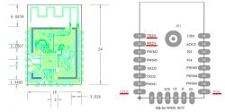 WB3S Chip Diagram Diagram of WB3S chip with pin labels.