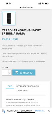 Panele fotowoltaiczne 62 sztuki Panele fotowoltaiczne 62 sztuki