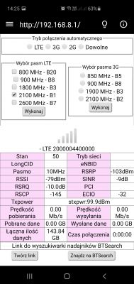 Huawei B818 + CyberTech antena zewnętrzna: Słaby sygnał na pasmach B3 i B1 - Orange