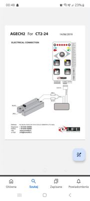 Schemat połączeń elektrycznych AGECH2 dla CT2-24.