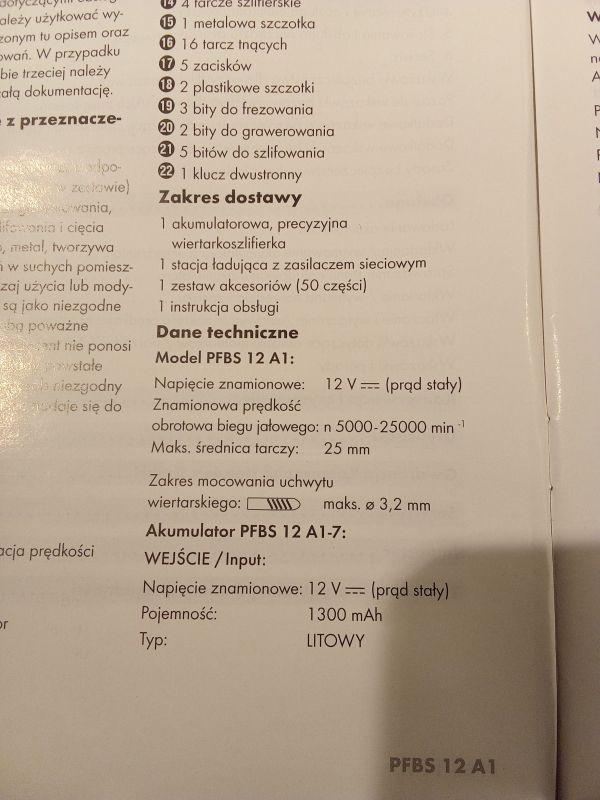 Akumulatorowa szlifierka Parkside PFBS12A1 12V z Lidla - test i recenzja