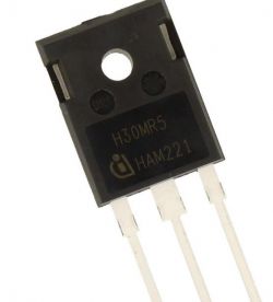 Tranzystor H30MR5 z trzema nóżkami, oznaczony jako HAM221.