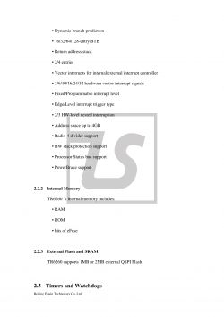 TR6260 Technical Specification Technical specification of the TR6260 microcontroller.