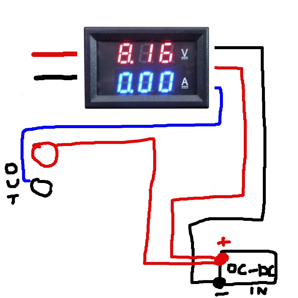 How To Connect A Digital Ammeter Voltmeter Led To The Power Supply