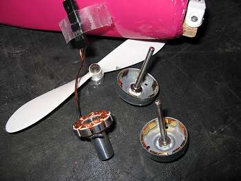 Silniki do modeli RC odzyskane ze śmieci