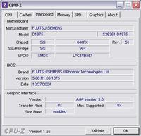Fujitsu Siemens D1875 - obniżenie taktowania procesora.
