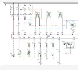 Ford Fiesta MK7 2016 – schemat zasilania i CAN licznika CUBT 108410 EAX, 2 wtyczki