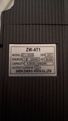 Chinski falownik ZW-AT1 oraz wrzeciono 1,5kw ustawienia