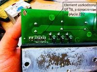 Falownik SV015iC5 - 1F - Uszkodzone elementy elektroniki.