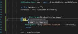 Screenshot of a program code snippet in an IDE with a highlighted if condition.