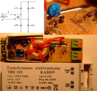 Transformator elektroniczny TRE 105 KASH 40-105 W - naprawa