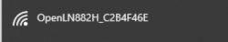 Screenshot showing a WiFi network named OpenLN882H_C2B4F46E.