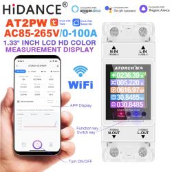 [BK7231N / CB3S] HiDANCE AT2P - "HD Color Screen" DIN-rail relay/energy meter