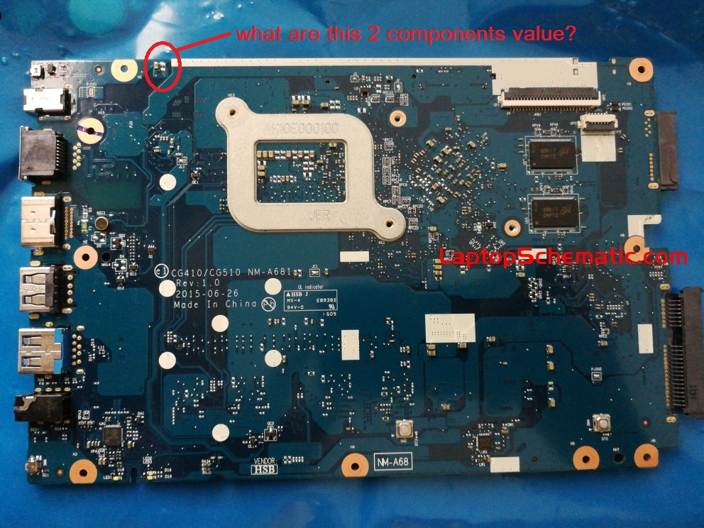 cg410/cg510 nm-a681 rev 1.0 - what are this 2 components value?