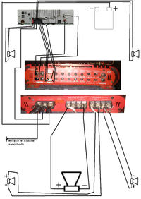 Jak podłączyć wzmacniacz Crunch p125.4 do JBL CS 1204 i innych głośników?