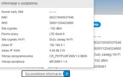 Wolny internet LTE na routerze ZTE MF286R Plus z Orange - opóźnienie i skoki ms