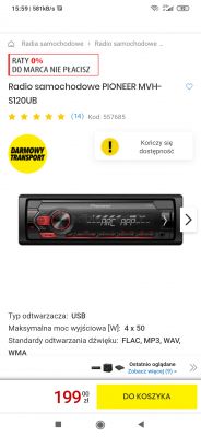 Fiat grande punto 2005r zakupiłem nowe radio i nie włącza się