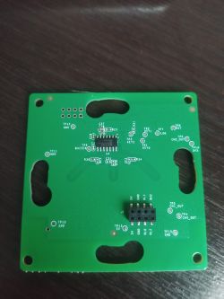 Sonoff TX EU 2C Circuit Board Green printed circuit board with various markings and spots for electronic components.