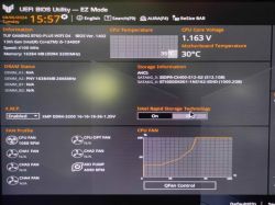 Zrzut ekranu BIOS-u płyty głównej Asus Tuf Gaming B760 Plus Wifi.