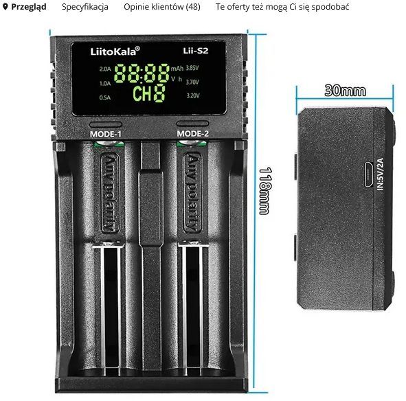 LiitoKala Lii-S2 - Ładowarka akumulatorów dla każdego. Krótki opis, dużo zdjęć.