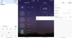 Screenshots of the Tuya app managing a power strip with energy monitoring