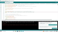 Arduino IDE screenshot with #define EVO_PANEL_ILI9488 and a compile error asking to select exactly one display panel