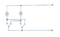 Przełącznik do sterowania dwoma obwodami LED (A, B, A+B) po transformatorze