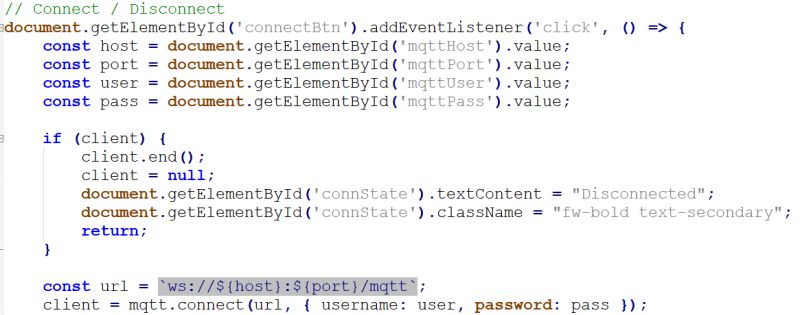 Tutorial mqtt.js, the Javascript MQTT client - how to connect your browser to Home Assistant Tutorial mqtt.js, the Javascript MQTT client - how to connect your browser to Home Assistant