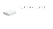 Ikona dysku lokalnego (D bez paska pamięci