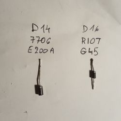 Thermaltake TPG-0850F-R, spalone i nieczytelne diody D14 i D16 przy układzie A6069H