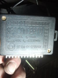 Jak zresetować alarm SEO CONCERTO 97RA01129902 - który przewód awaryjny?