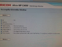 Ricoh Aficio MPC4000 - brak autoryzacji Ricoh Aficio MPC4000 - brak autoryzacji