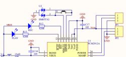 General Schematic of USB Sound Card with PCM2912A USB sound card schematic with PCM2912A and TPA152