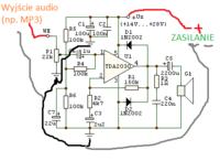 Gdzie podłączyć zasilanie a gdzie sygnał audio ?