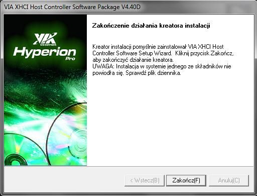 Kontroler LogiLink USB3.0 - Trudności z instalacją sterownika