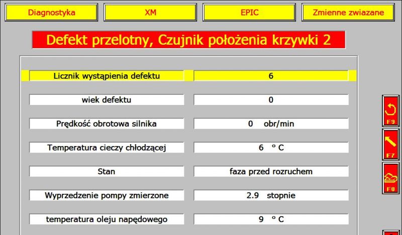 Pompa LUCAS EPIC - Błąd: czujnik położenia krzywki 2