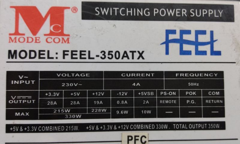 Panel zasilacza ATX XH-M229 Panel zasilacza ATX XH-M229
