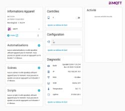BK7231N device panel in OpenBK interface showing diagnostic and configuration data