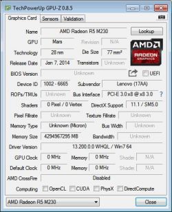 Lenovo G510 - Radeon R5 M230 nie działa pod W7 64 bit.