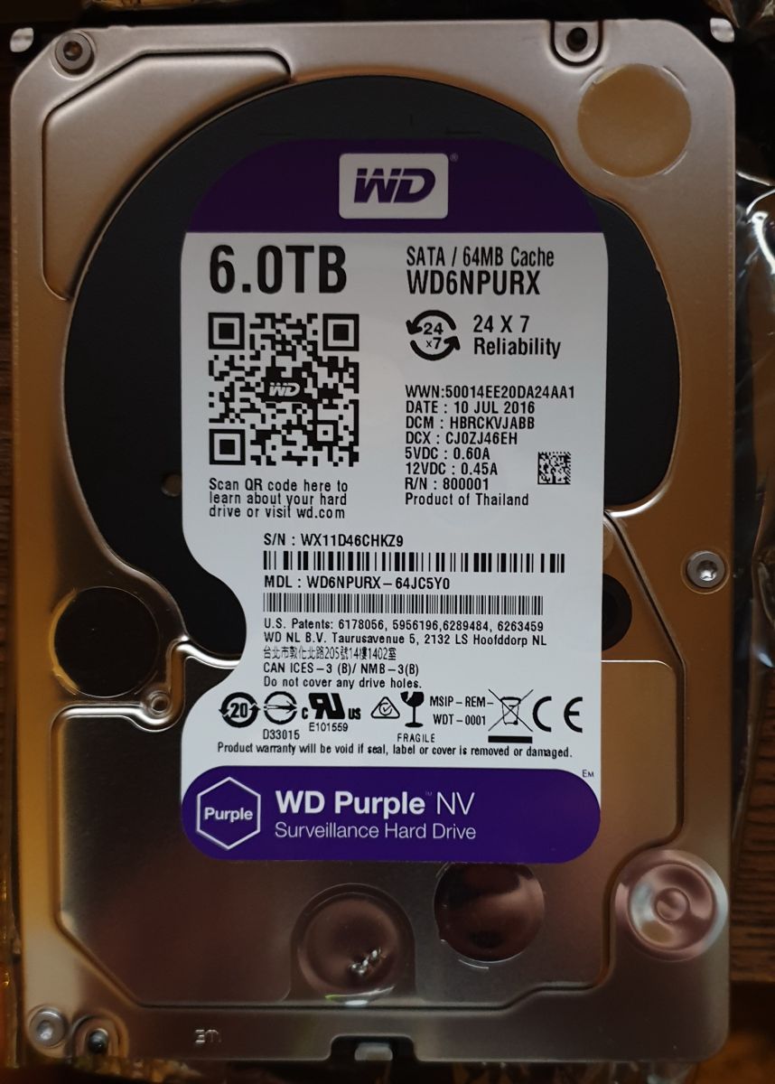 [Sprzedam] Dysk WD6NPURX Purple NV 6TB, SATA/600, 64MB cache