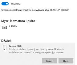 Bluetooth usb 5.0 Realterk - Problem z działaniem pomimo wykrycia przez Windows 