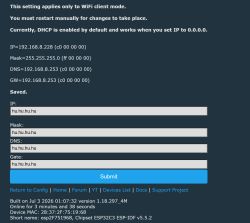 STatic IP ESP32 Port of OpenBecken