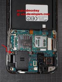 Samsung I9000 Galaxy S - Samsung Galaxy S oderwany styk łączący z anteną GPS