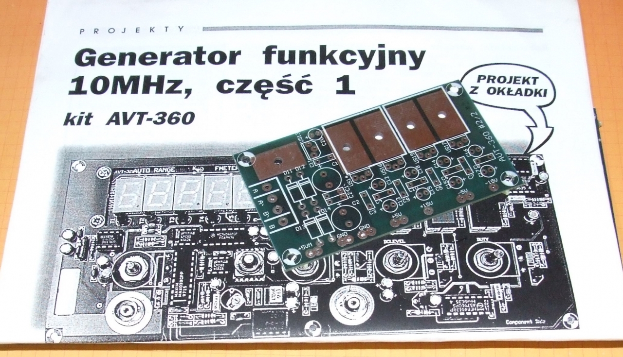 [Sprzedam] Generator funkcyjny AVT-360 płytki + MAX038