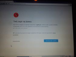 How do I fix the "Your clock is in a hurry" message?