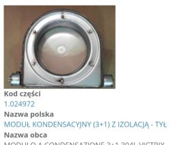 Moduł kondensacyjny (3+1) z izolacją, widok z przodu.