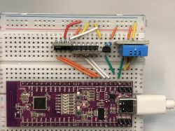 HLK-W801-KIT-V1.1 Board on Prototyping Board with Sensors HLK-W801-KIT-V1.1 development board with sensors on a prototyping board