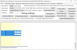 Screenshot of BK7231 Easy UART Flasher software displaying warnings at the bottom.