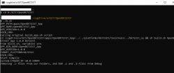 Screenshot of script compilation in Cygwin terminal for the BK7231T platform.