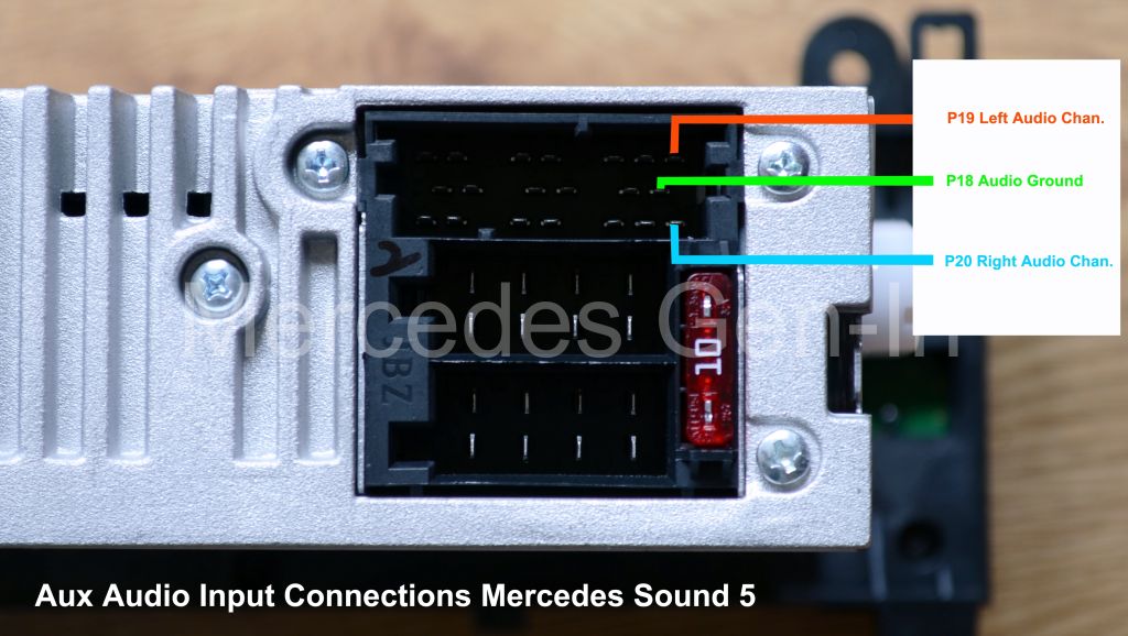 Radio Mercedes Sprinter Sound 5 sygnał AUX - elektroda.pl